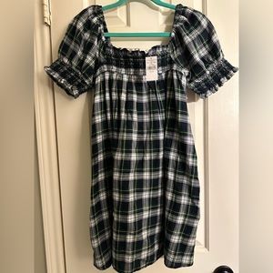 American Eagle - Women’s Navy Blue Plaid Mini Dress
